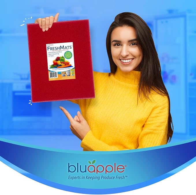 Bluapple FreshMats, Refrigerator Bin Liner, Fridge Drawer Mats, Crisper Life - Image 7