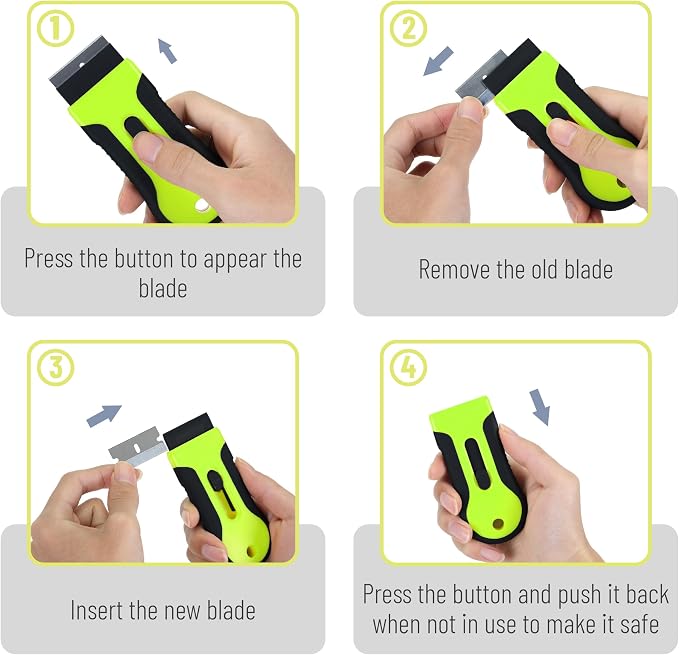 Bates- Razor Blade Scraper Tool, 2 Pack, 30 Extra Stainless Steel Blades - Image 4