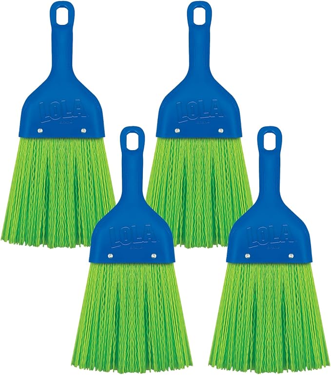 LOLA Whisk Broom, Hand Brush, 4 Pack Durable Bristles, Whisks Away Dirt & Debris by LolaProducts