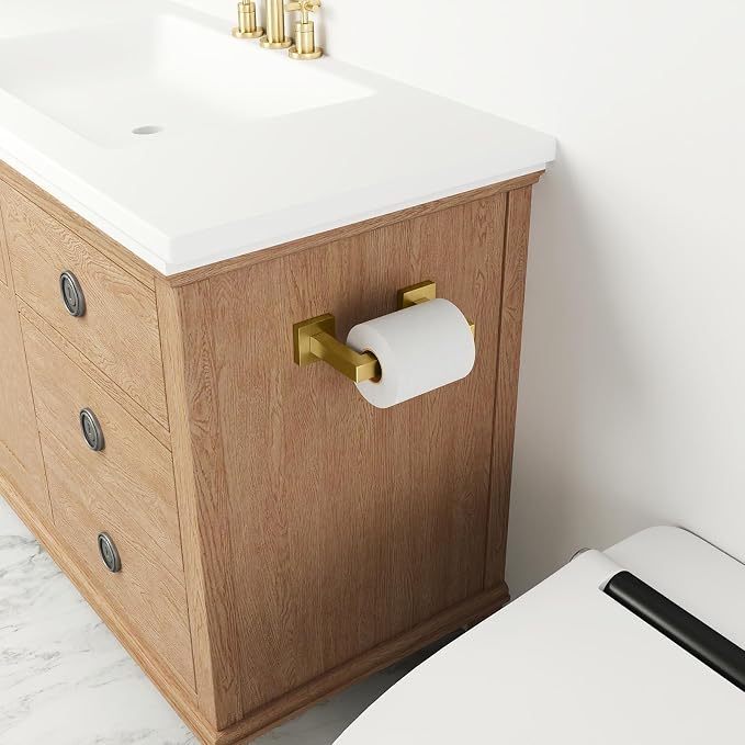 Toilet Paper Holder Wall Mounted Post Pivoting Square Tissue Holders Roll - Image 4