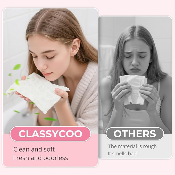 Classycoo 200 PCS Disposable Compressed Towels Tablets- Individually Wrapped - Image 4