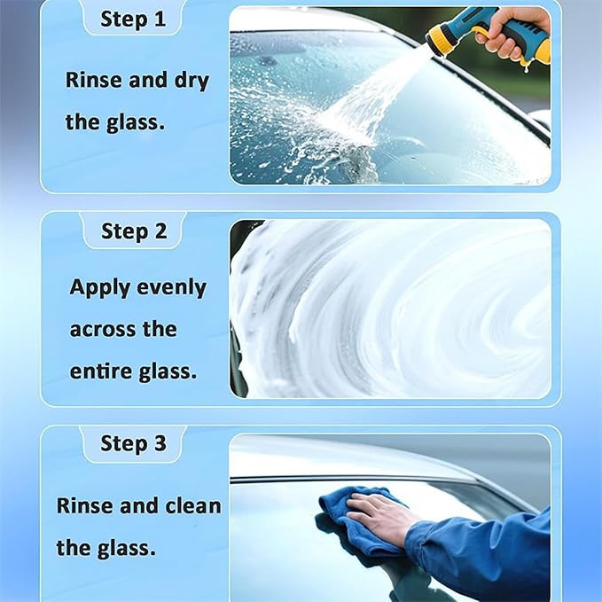 2PCS Glass Oil Film Remover for Car, Roll-On Glass Compound - Image 2
