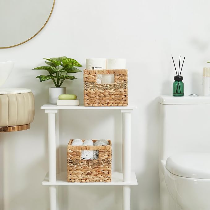 Water Hyacinth Wicker Basket, Decorative Woven Baskets - Image 5