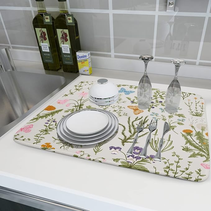 Wild Flowers Plant Dish Drying Mats - Image 6