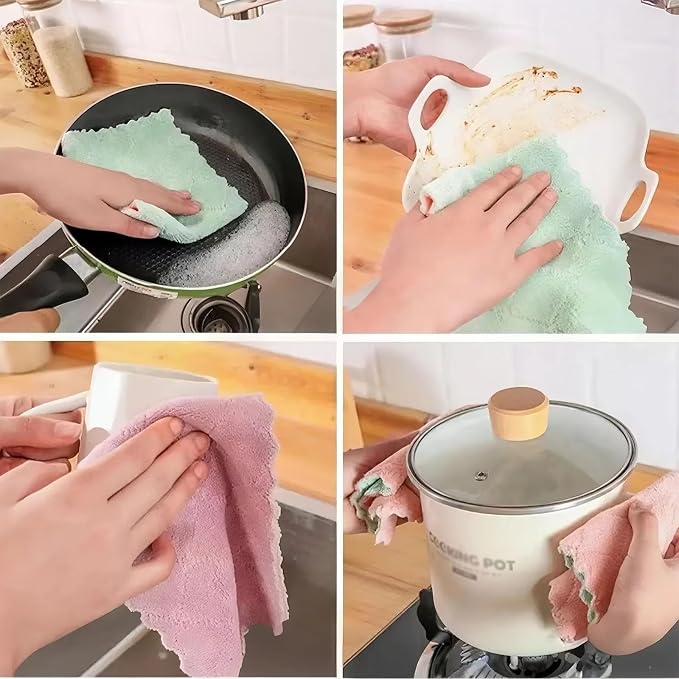 Reusable Microfiber Kitchen Cleaning Cloths – Super Absorbent, Quick-Drying - Image 3