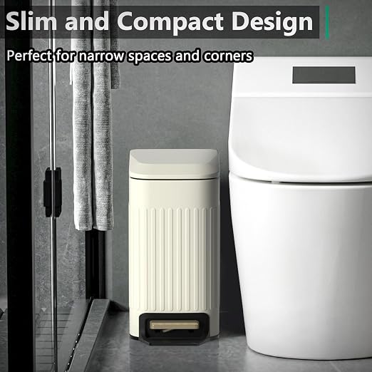 CEROELDA Small Bathroom Trash Can - Image 2
