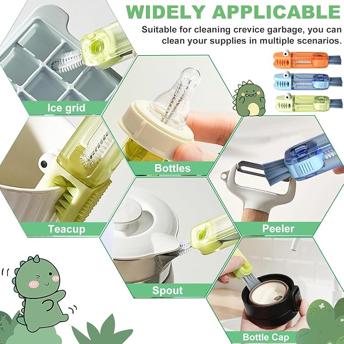 3 in 1 Cup Lid Gap Cleaning Brush, Portable Water Bottle Brush, Bottle Gaps - Image 5