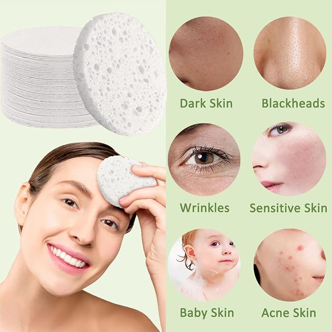 Beieverluck 300 Count Compressed Facial Sponges - Image 4