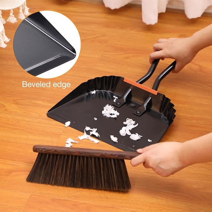 Mumufy 4 Pack Industrial Metal Dustpan 12" Heavy Duty Dust Pan - Image 5