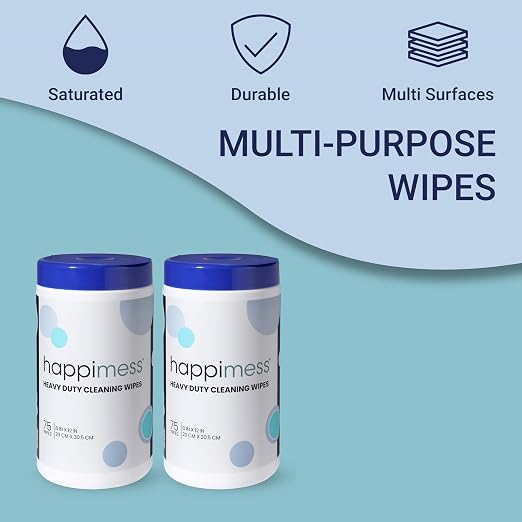 happimess WPE1001A-2SET Heavy Duty Cleaning Wipes, Extra Strong Cleaner - Image 4