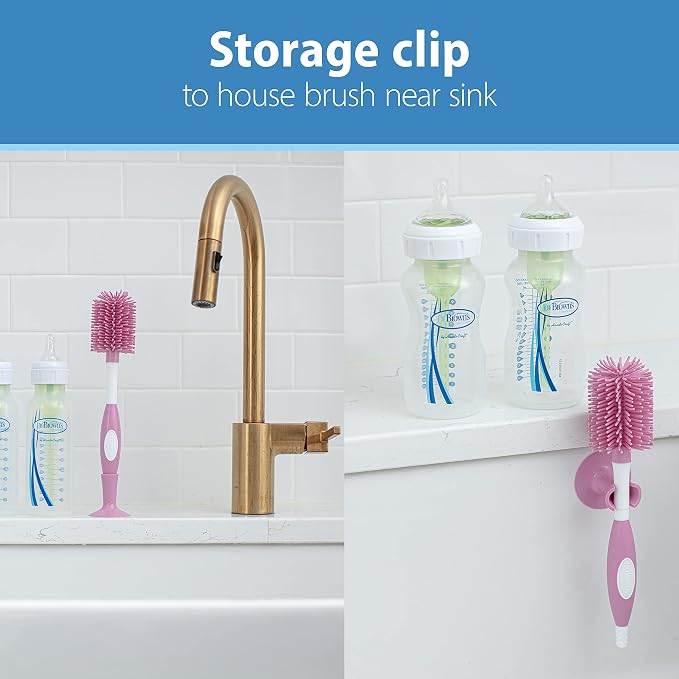 Dr. Brown's Reusable Sponge Baby Bottle Cleaning Brush + Soft Touch Bottle Brush - Image 8