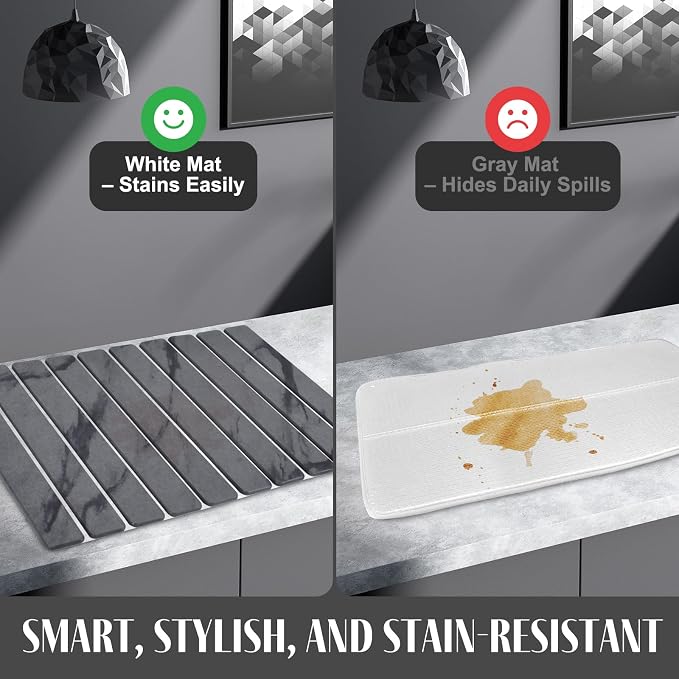 Large Stone Dish Drying Mats for Kitchen Counter, Fast Drying Collapsible - Image 5