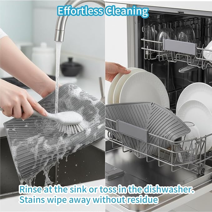 Silicone Dish Drying Mat for Kitchen Counter - Image 5