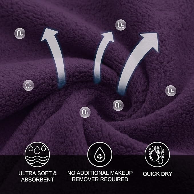 MOONQUEEN Microfiber Facial Cloths Fast Drying Washcloth 12 Pack - Image 7