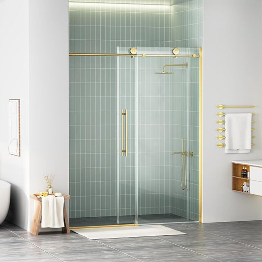 WinZo Frameless Shower Door 56-60 in W x 75 in H, Sliding Shower Door by winzo