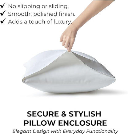 100% Natural Cotton Bed Sheets | 500 TC Single-Ply Sateen Weave King Size Sheets Set | Breathable & Hypoallergenic Solid 4-Piece Bedding with Deep Pocket Fitted, Flat, Pillowcase | White