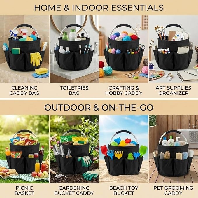 Multifunctional 17L Cleaning Caddy, Foldable 600D Organizer Bag - Image 7