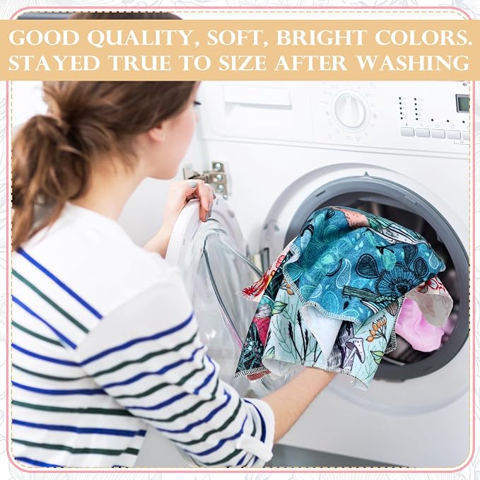 36 Pack Bird Reusable Cleaning Cloths Washable Cotton Kitchen Towels - Image 5