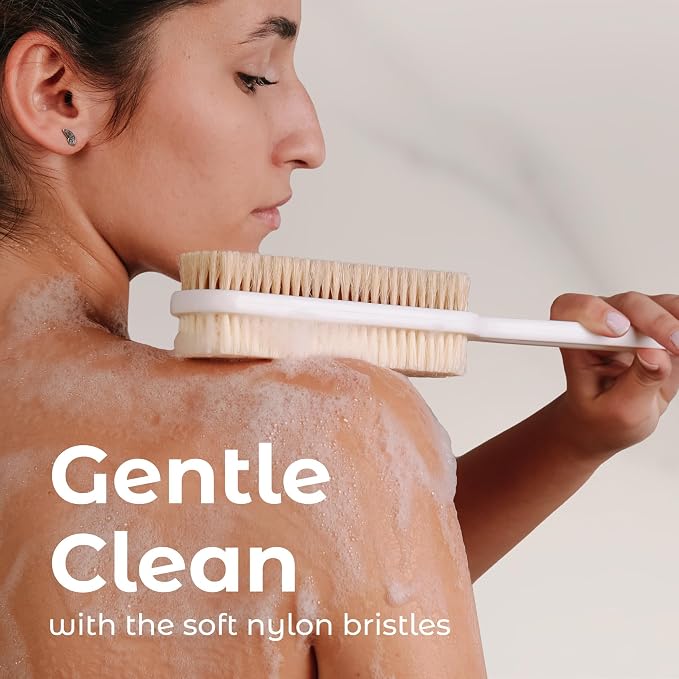 MainBasics Back Scrubber for Shower – Long Handle Dual-Sided Brush for Body - Image 5