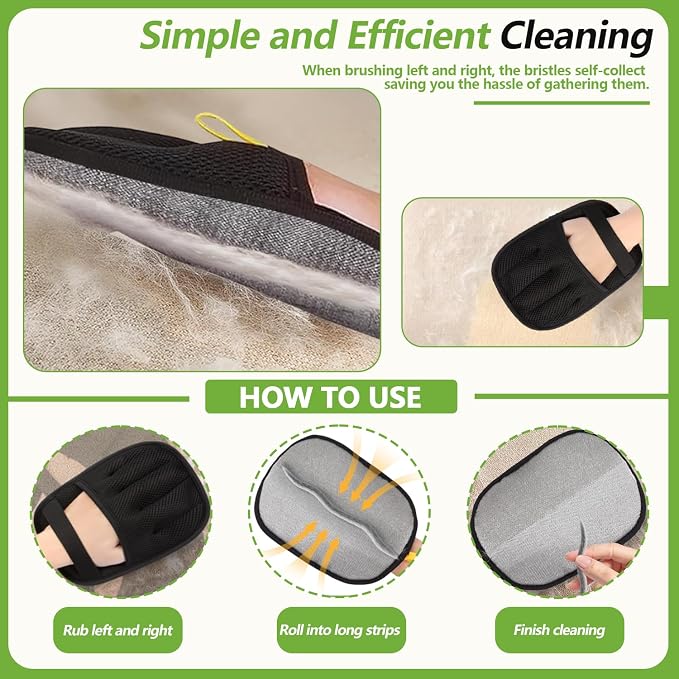 2 Packs Electrostatic Pet Hair Remover Glove - Image 2
