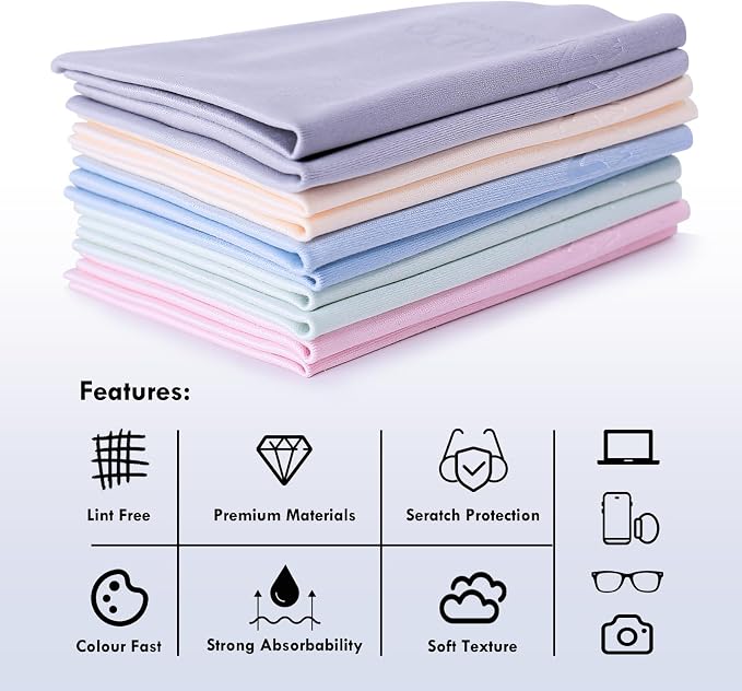 Nadadora Individually Wrapped Premium Microfiber Glasses Cleaning Cloths - Image 4