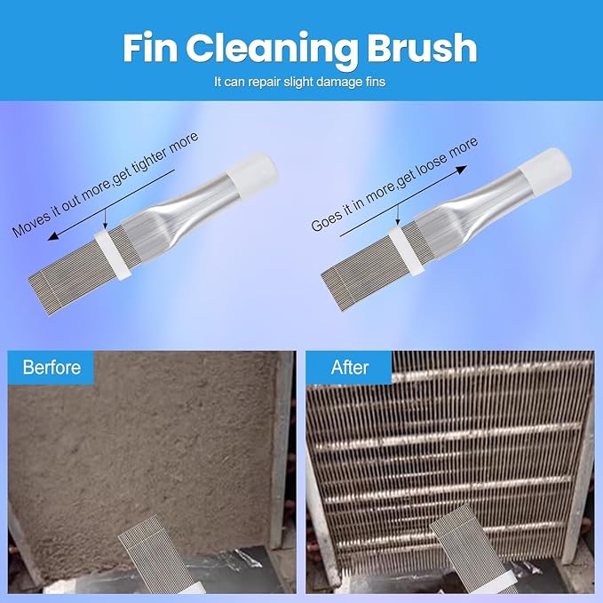 3 Pcs Air Conditioner Condenser Fin Comb Cleaner Kit, Ac Coil Cleaner Brush - Image 4