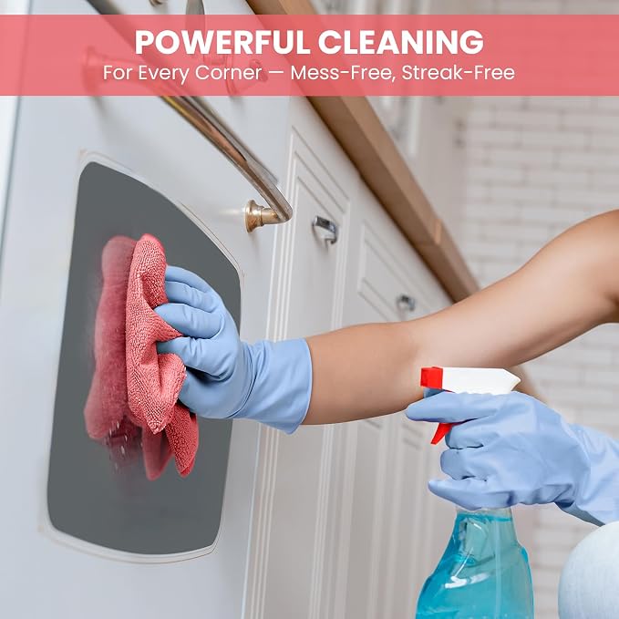 Microfiber Cleaning Cloth, 12 Pack Pink Cleaning Rags - Image 6