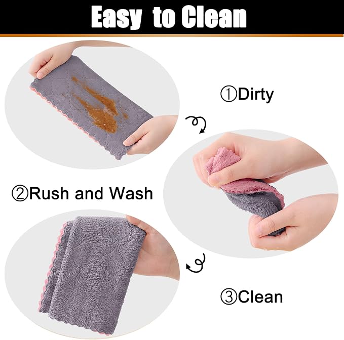 Mordimy 18 Pack Kitchen Cloths Dish Towels, Super Soft and Absorbent Dish Cloths - Image 6
