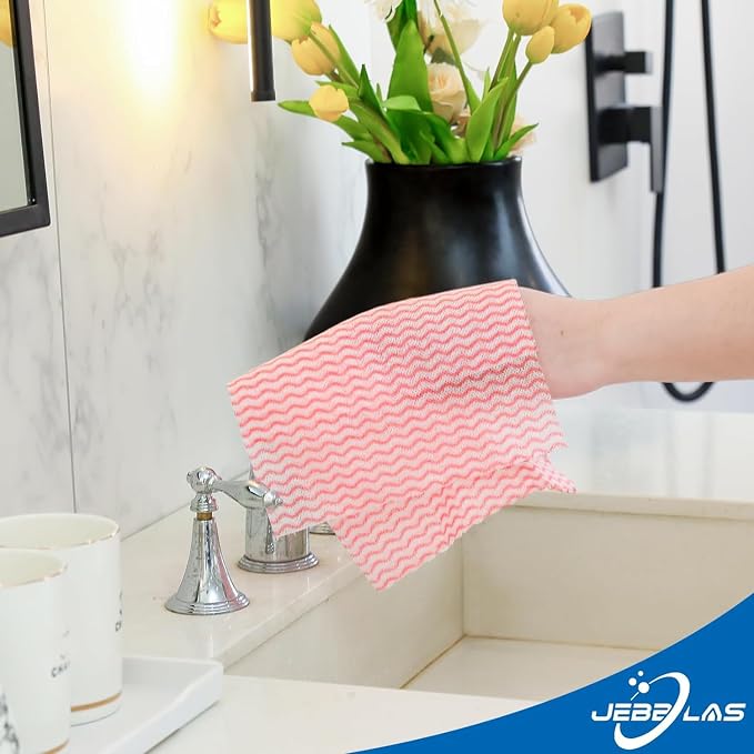 JEBBLAS Reusable Household & Kitchen Wipes, Disposable Cleaning Cloths - Image 4