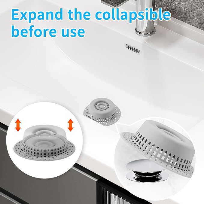 Shower Drain Hair Catcher, Bathtub Drain Cover Hair Trap Strainer Upgraded - Image 4