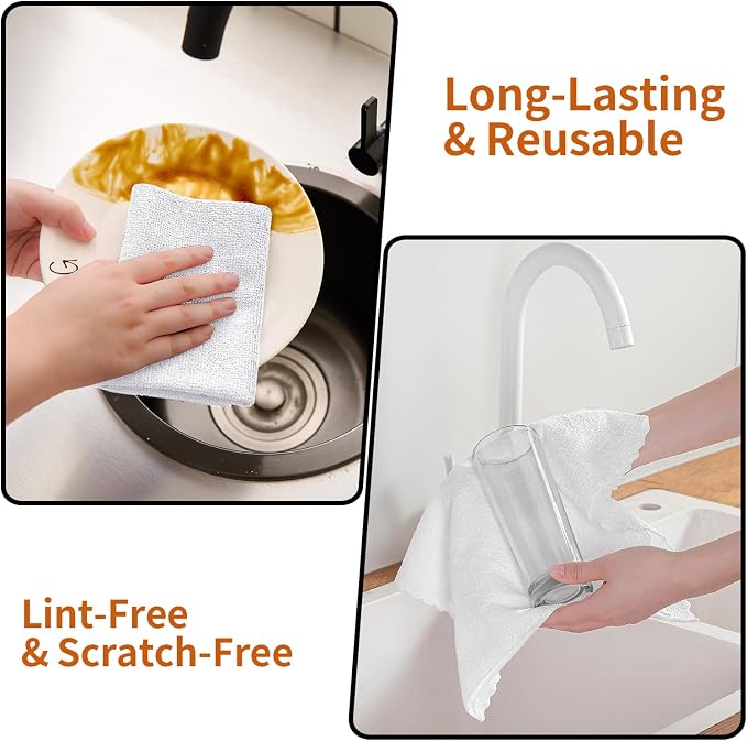 80 Pack Microfiber Cleaning Cloth Roll, Lint Free Rags & Tear Away Reusable - Image 5