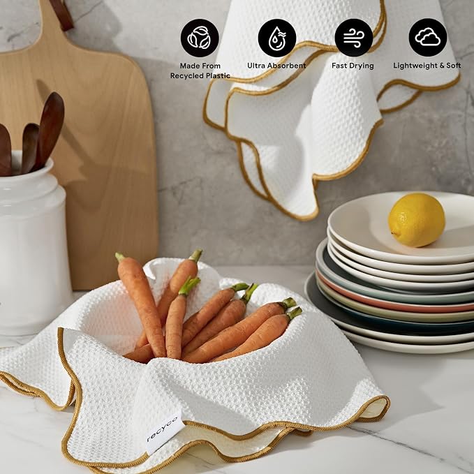 RECYCO Waffle Kitchen Towel Set of 2 - Image 2