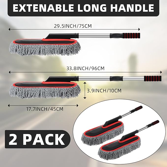 Tanlade 2 Pack Microfiber Car Duster Exterior Scratch Free - Image 3