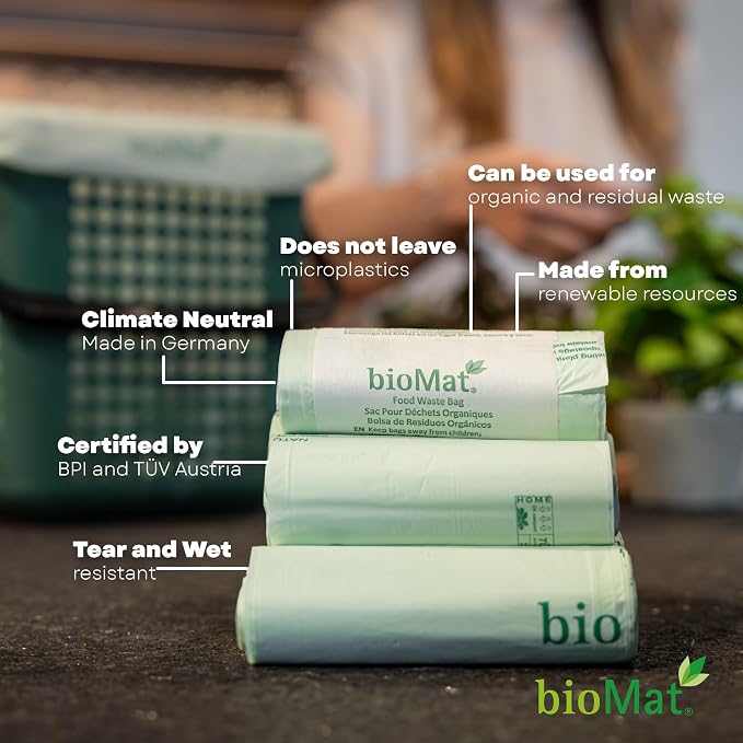 bioMat 3 Gallon Compost Bags, Compostable Trash Bags - Image 3