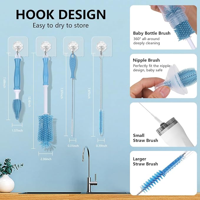 Silicone Cleaning Brush Kit – Household Cleaning Brushes - Image 5