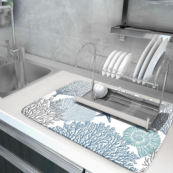 Summer Coastal Dish Drying Mats - Image 5