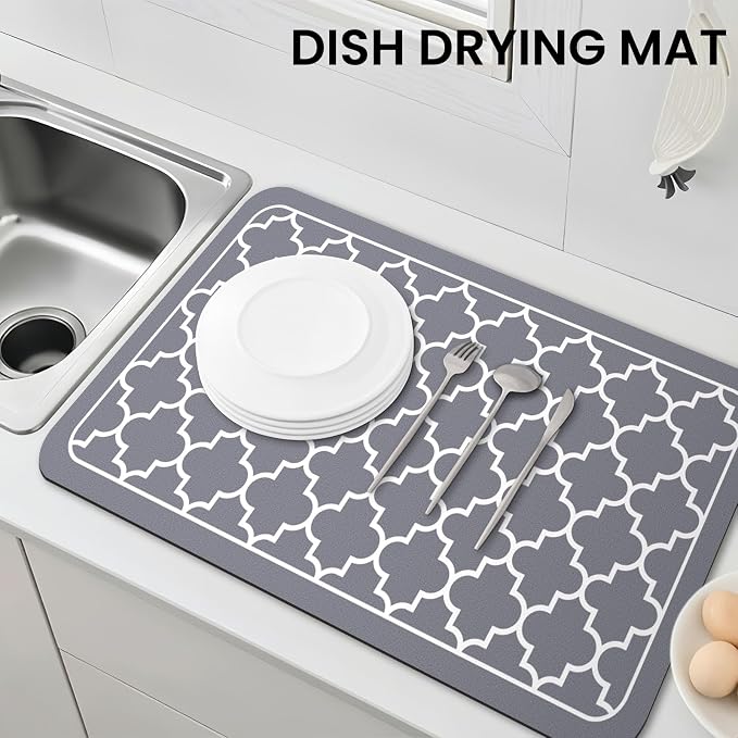 WISELIFE Dish Drying Mat Super Absorbent Drying Mat Large Dish Drying Mats - Image 7
