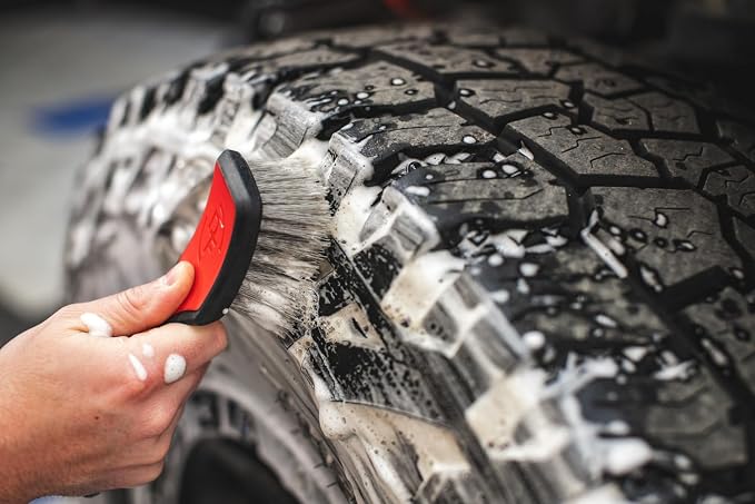 Detail Factory - ProGrip Tire Brush - Ergonomic ProGrip Handle, Stiff Synthetic - Image 5