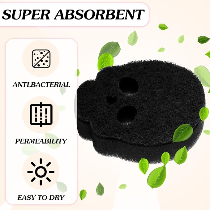 Tioncy 12 Pack Skull Sponges Bulk Gothic Dual Sided Scrubber Black Skull - Image 4