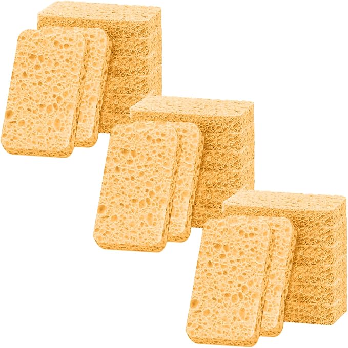 24 - Pack Non-Scratch Scrub Sponges - Sponges by Mainlyrunmakeupsuppliers