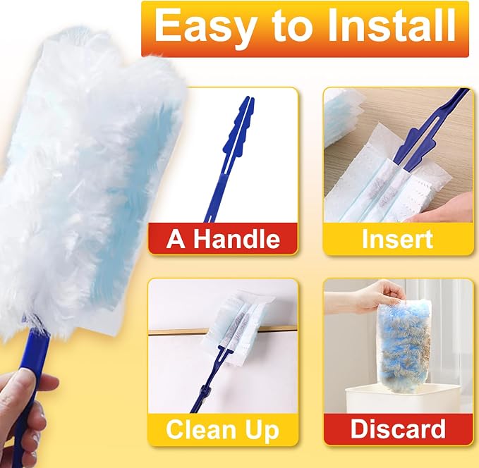 40Pcs Static Dust Removal Brush Disposable Replacement Head Compatible - Image 4