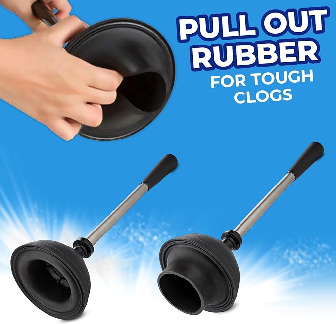 UMIEN 2 Pack Toilet Brush and Plunger Set 18-in - Image 6