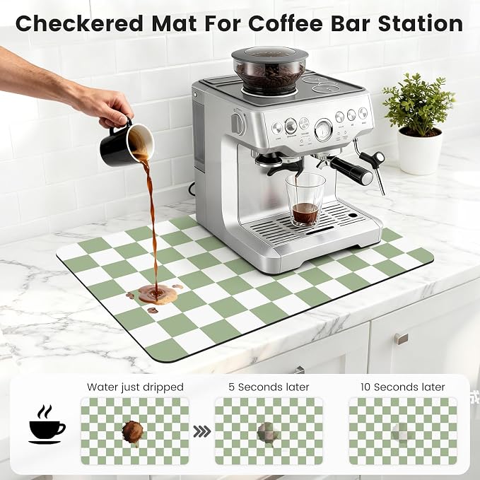 16" x 24" Checkered Dish Drying Mat - Image 4