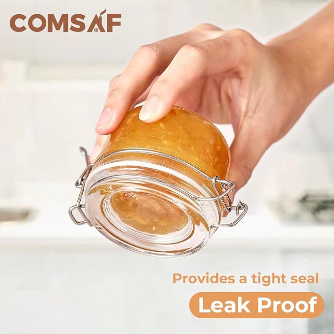 ComSaf 4oz Small Airtight Glass Jars Set of 6 - Image 6
