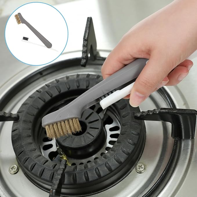 Kitchen Cleaning Scrub Brush Deep Gas Stove Brass Wire Brush - Image 5