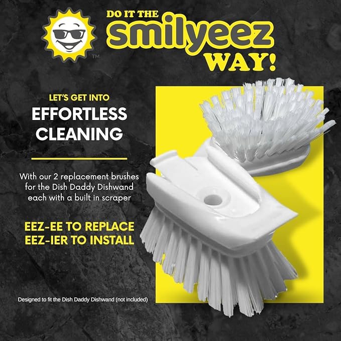 Smilyeez Dish Brush Refill for Dish Daddy Dishwand Replacement Head - Image 6