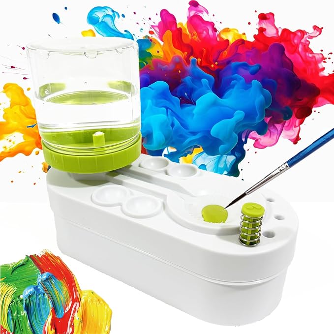 2025 Upgraded Paint Brush Cleaner Brush Rinser Water Circulation, by WZWXXQ