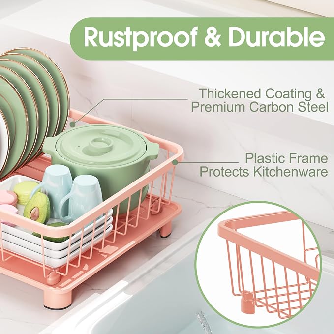 Pink Dish Drying Rack - Image 3