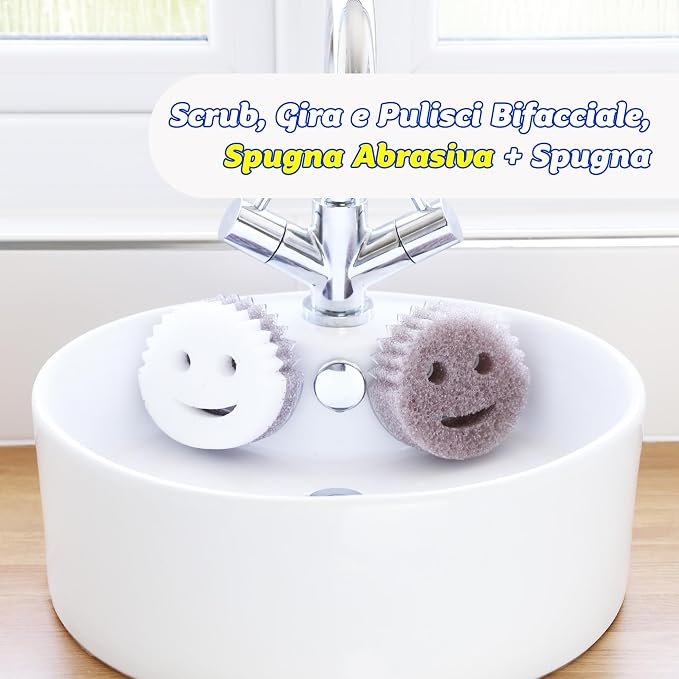 Scrub Daddy Scrub Mommy Style Collection Grey Scrubber Sponge, Dual Sided - Image 3