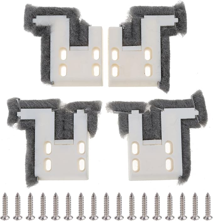 4pcs Sliding Window Buffer Block Up Down Track Sealing Wind-Proof Brush Strip - Image 3